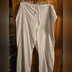 White Scrub Pants